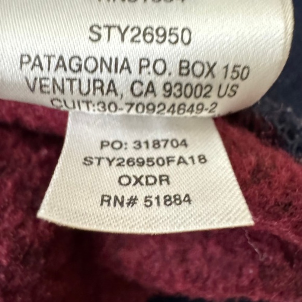 Patagonia Women's Woolyester Fleece Pullover Jacket Oxide Red Size Medium - Picture 8 of 9